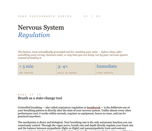 INSTANT Nervous System Reset