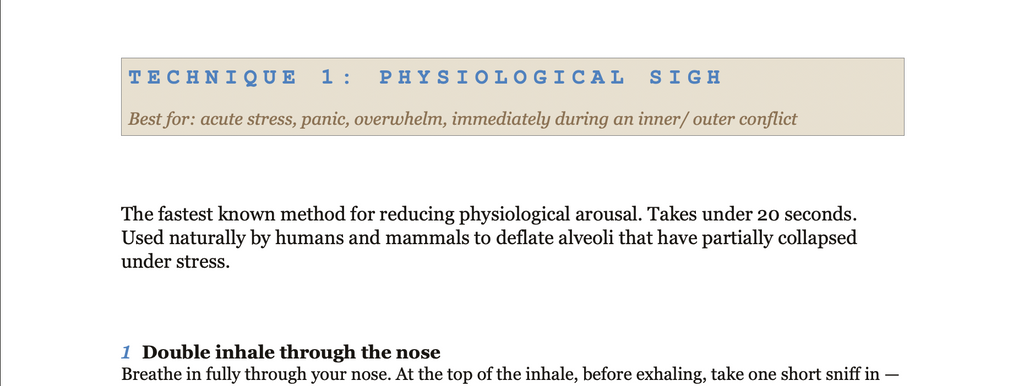 INSTANT Nervous System Reset